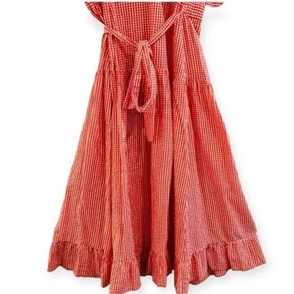 ANTHROPOLOGIE Stella Nova Sussie Square Neck Gingham Dress Size XL NEW - Picture 7 of 10